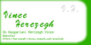 vince herczegh business card